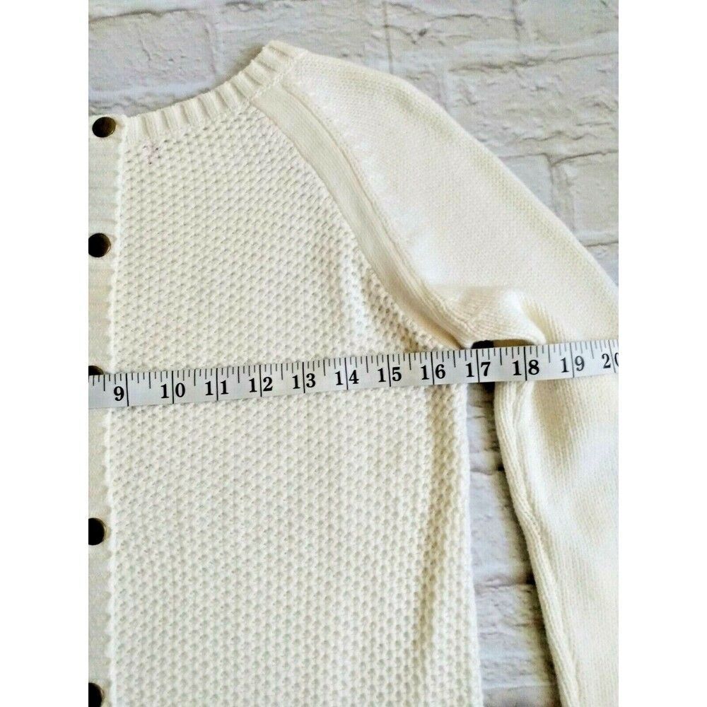 Kaisely Summer Sweater Girl's Size XXL/16 Buttoned Back Studded Cream - Picture 6 of 8